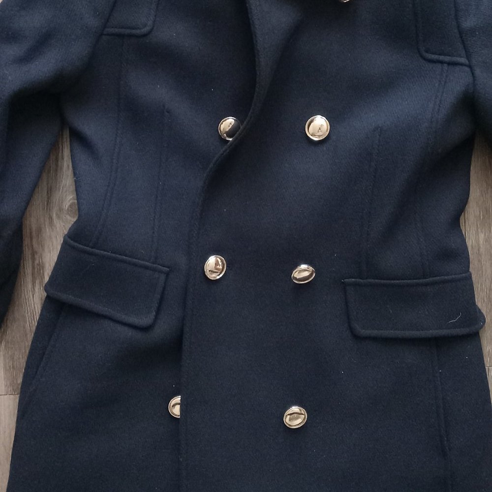 NWT VINCE CAMUTO WOOL BLEND DOUBLE BREASTED TRENCH COAT - Picture 2 of 9